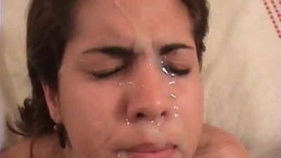 Moaie Latynske brunette hat rûge seks